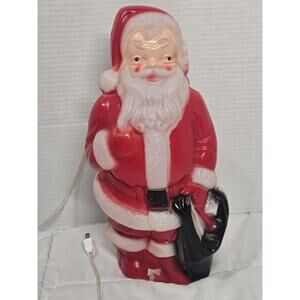 Vtg Empire 1960s Blow Mold Santa Claus Christmas Light Up Figure 13" Lighted MCM